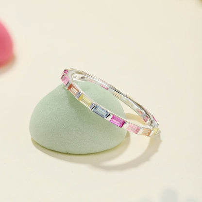 [Kismet Jewels ]Exquisite Multicolored Emerald Cut Daily Ring