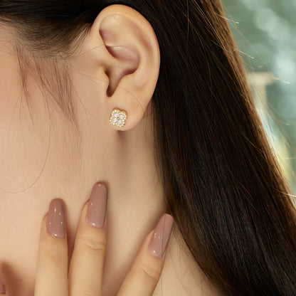 [Kismet Jewels ]Four-Leaf Clover Flower Shaped Earrings