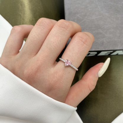 [Kismet Jewels ]0.5 Carat CaratEternity Charming Heart Shape Lover Ring