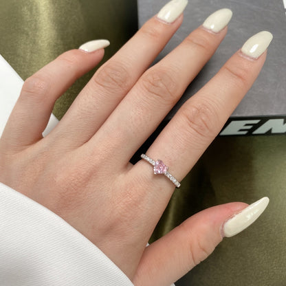 [Kismet Jewels ]0.5 Carat CaratEternity Charming Heart Shape Lover Ring