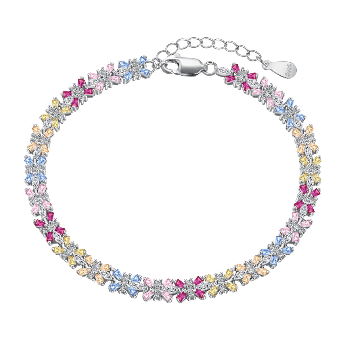 [Kismet Jewels ]Radiant Colorful Emerald Cut Party Bracelet