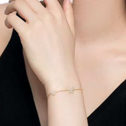 [Kismet Jewels ]Delicate Butterfly Pendant Bracelet