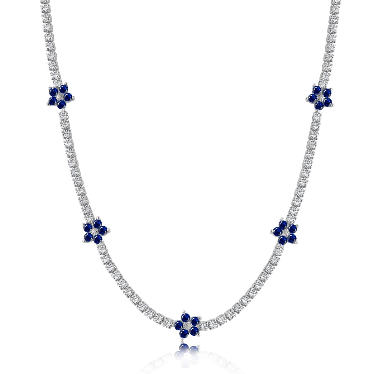 [Kismet Jewels ]Luxurious Colorful Flower Tennis Necklace
