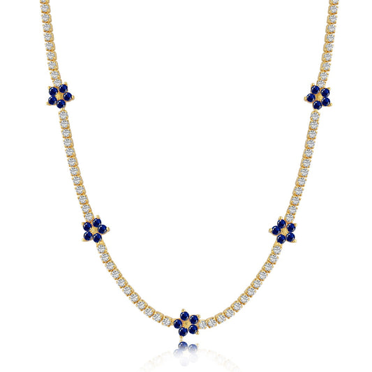 [Kismet Jewels ]Luxurious Colorful Flower Tennis Necklace