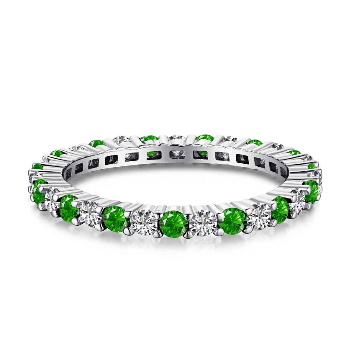 [Kismet Jewels ]Exquisite Colorful Round Cut Tennis Ring