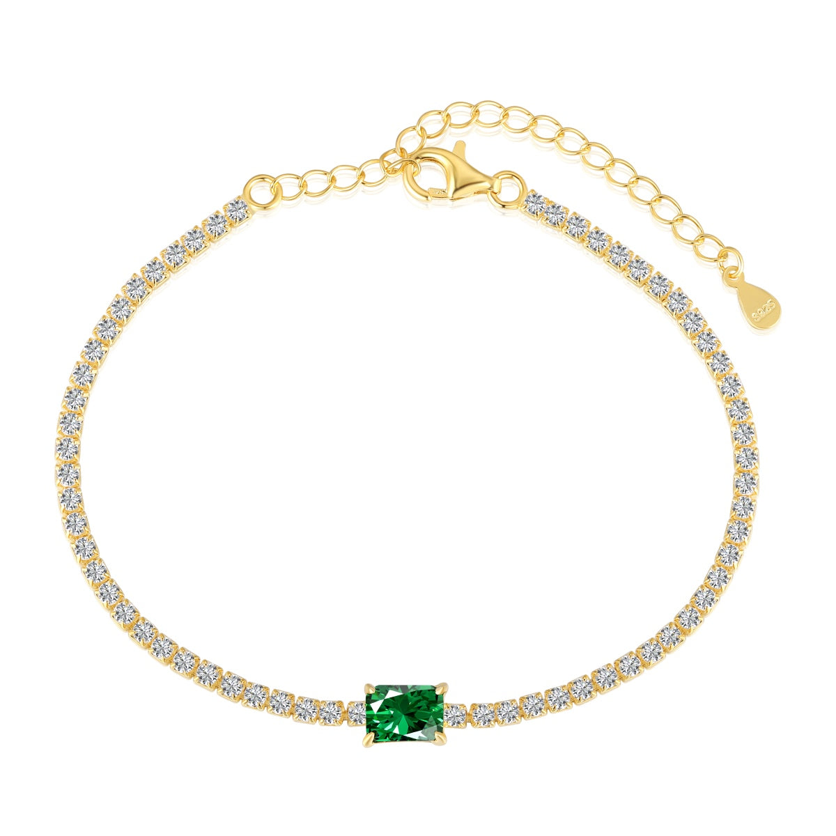 [Kismet Jewels ]1.0 Carat Unique Emerald Cut Banquet Bracelet