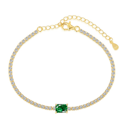 [Kismet Jewels ]1.0 Carat Unique Emerald Cut Banquet Bracelet