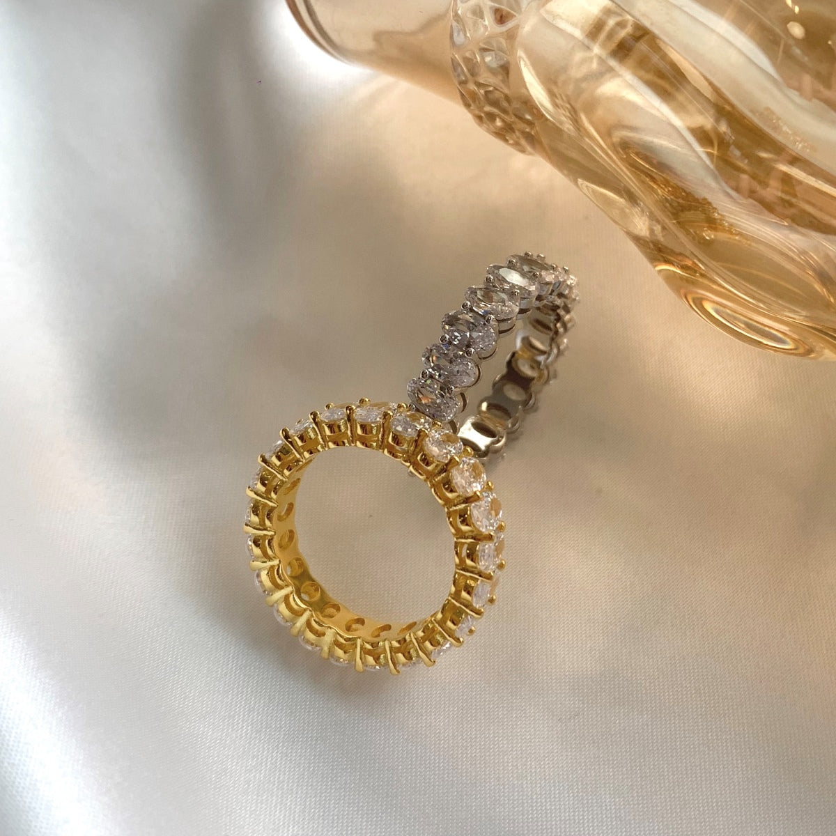 [Kismet Jewels ]Ornate Oval Cut Tennis Ring