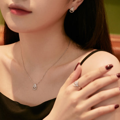 [Kismet Jewels ]Sparkling Delicate Water Drop Shape Daily Earrings