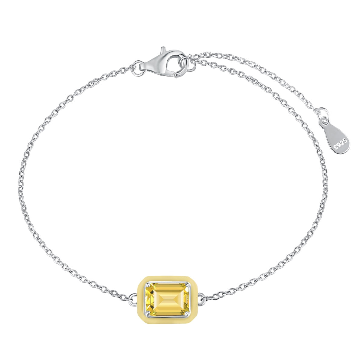 [Kismet Jewels ]2.0 Carat Sparkling Colorful Emerald Cut Daily Bracelet