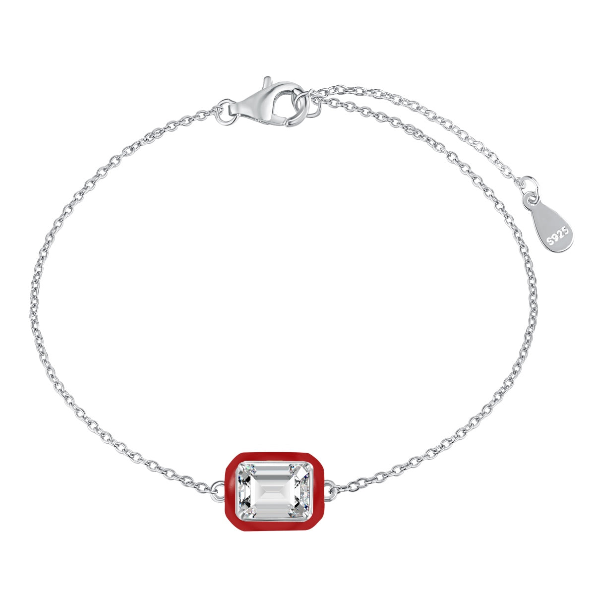 [Kismet Jewels ]2.0 Carat Sparkling Colorful Emerald Cut Daily Bracelet