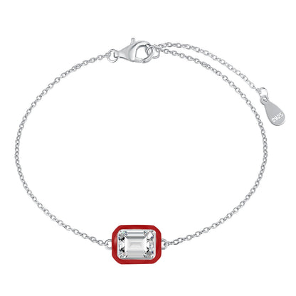 [Kismet Jewels ]2.0 Carat Sparkling Colorful Emerald Cut Daily Bracelet