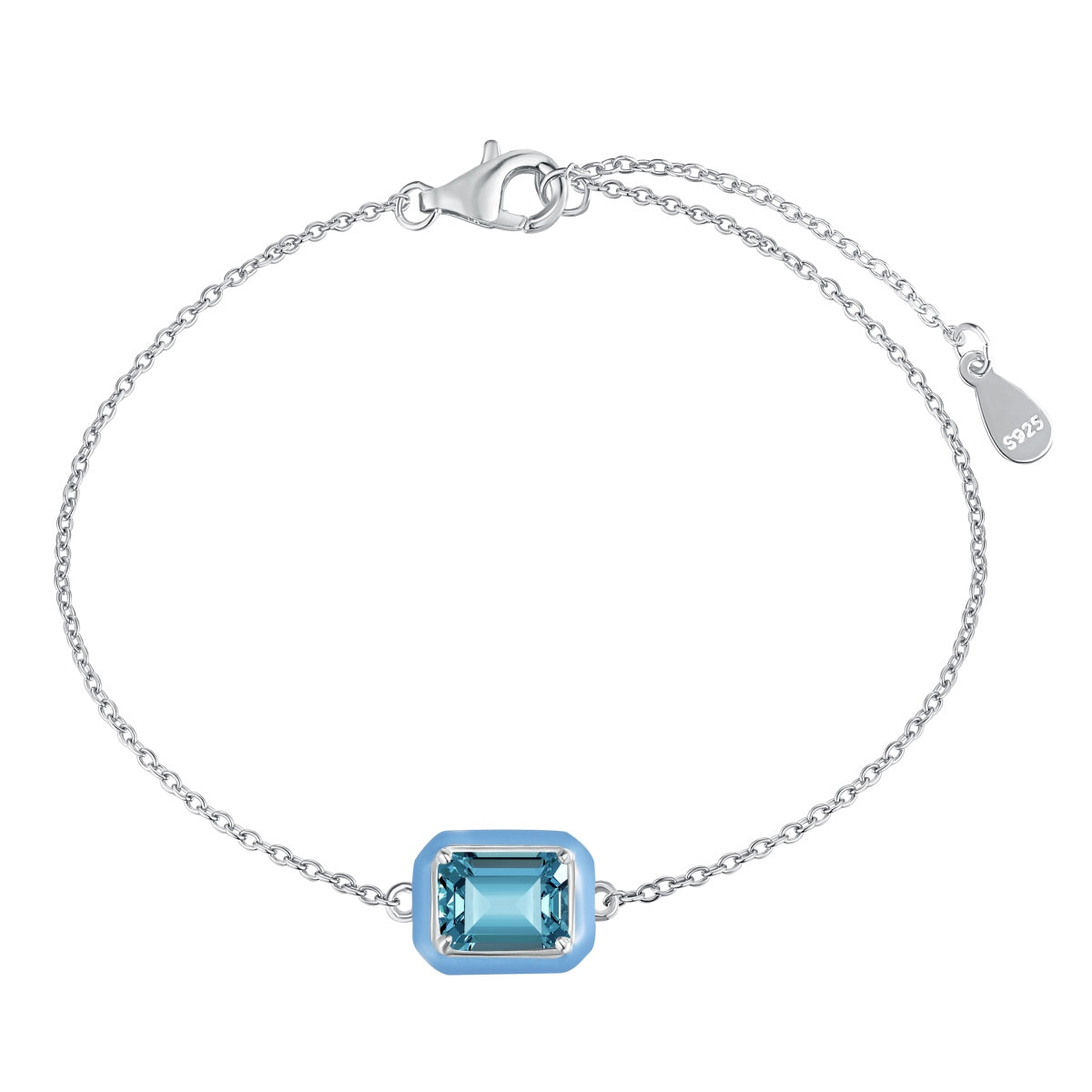 [Kismet Jewels ]2.0 Carat Sparkling Colorful Emerald Cut Daily Bracelet