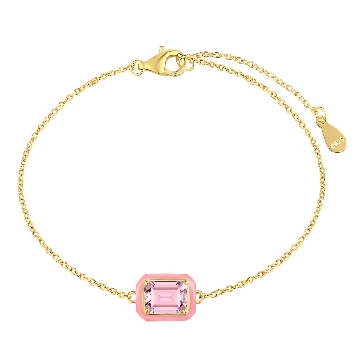 [Kismet Jewels ]2.0 Carat Sparkling Colorful Emerald Cut Daily Bracelet