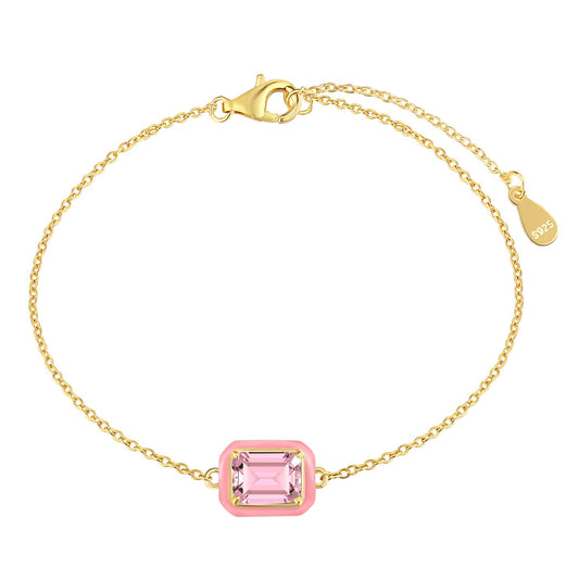 [Kismet Jewels ]2.0 Carat Sparkling Colorful Emerald Cut Daily Bracelet