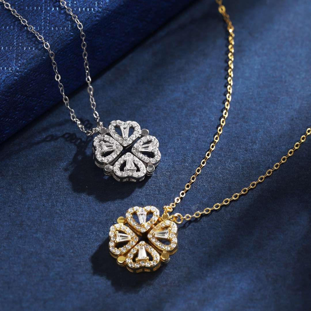 [Kismet Jewels ]Ornate Heart Cut Flower Shape Necklace