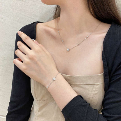 [Kismet Jewels ]Dazzling Round Cut Shape Bracelet