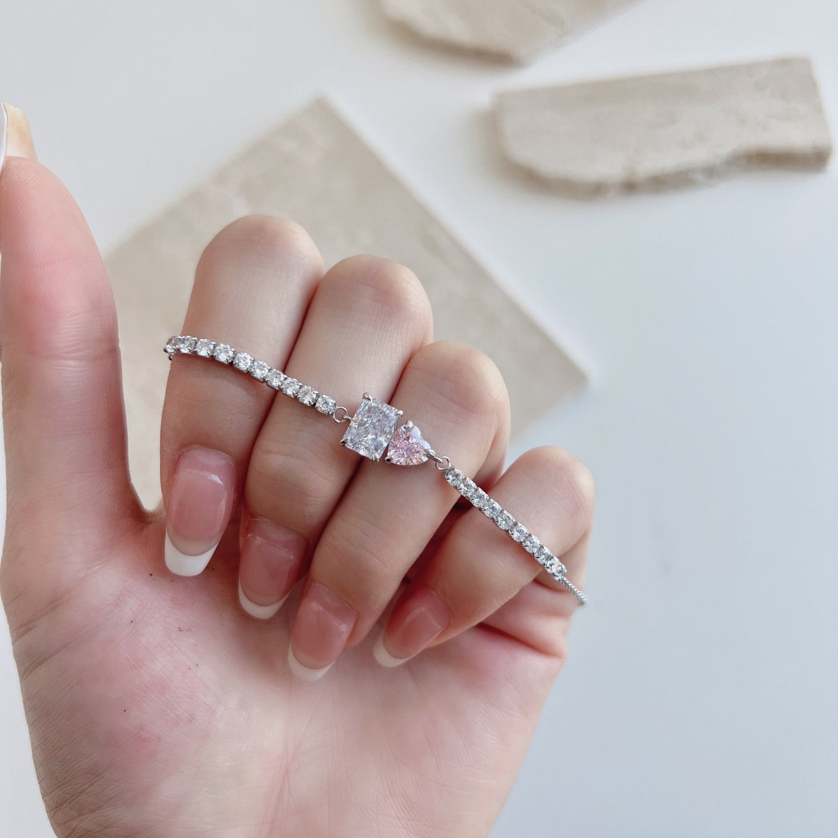 [Kismet Jewels ]Dazzling Unique Multi Shape Lover Bracelet