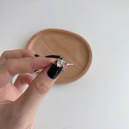 [Kismet Jewels ]Radiant Colorful Multi Cut Daily Ring