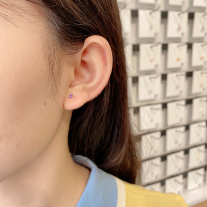 [Kismet Jewels ]Delicate Solitaire Earrings