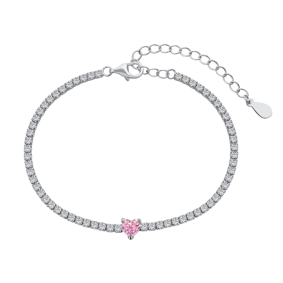 [Kismet Jewels ]0.5 Carat Elegant Romantic Heart Shape Lover Bracelet