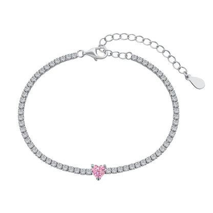 [Kismet Jewels ]0.5 Carat Elegant Romantic Heart Shape Lover Bracelet