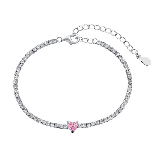[Kismet Jewels ]0.5 Carat Elegant Romantic Heart Shape Lover Bracelet