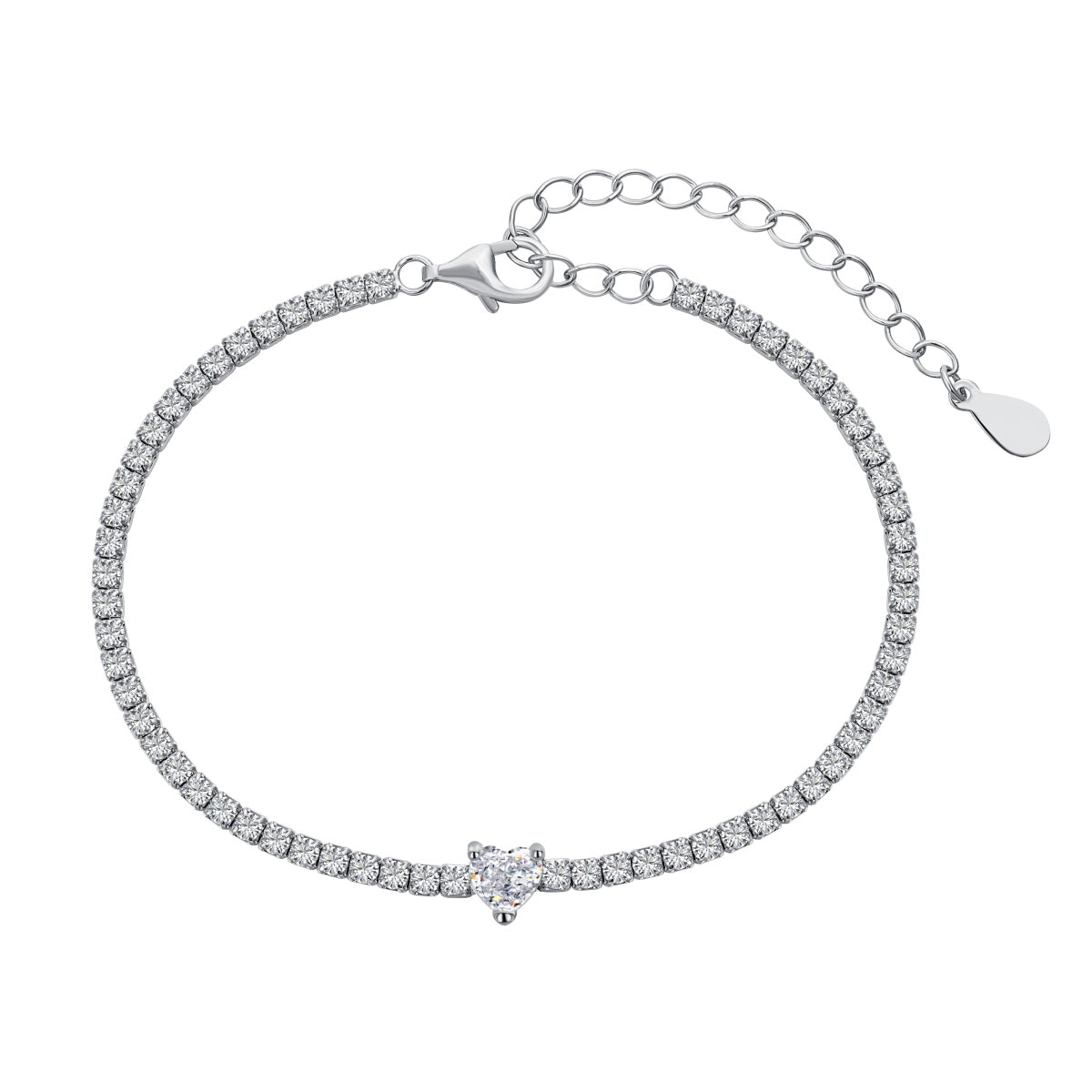 [Kismet Jewels ]0.5 Carat Elegant Romantic Heart Shape Lover Bracelet