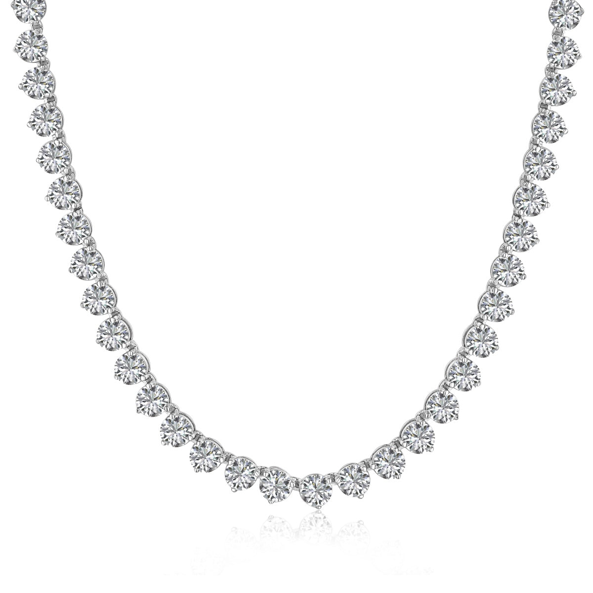 [Kismet Jewels ]Ornate Heart Cut Tennis Necklace
