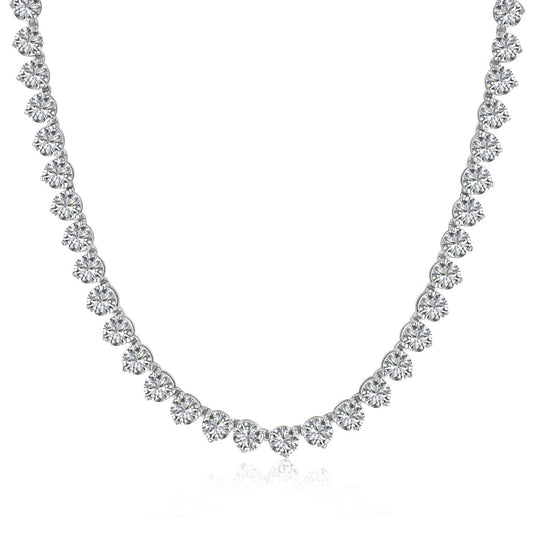 [Kismet Jewels ]Ornate Heart Cut Tennis Necklace