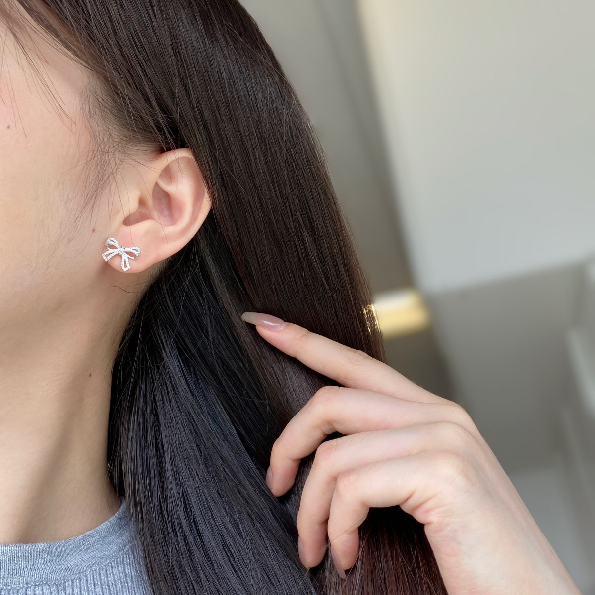 [Kismet Jewels ]Dainty Bow Shape Earrings