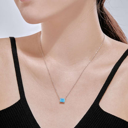 [Kismet Jewels ]Luxurious Square Shape Colorful Necalack