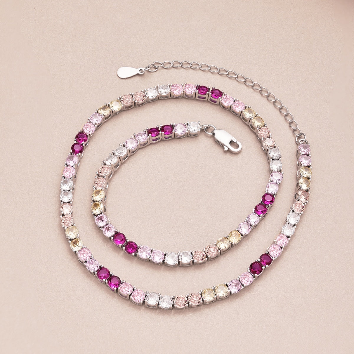 [Kismet Jewels ]Delicate Colorful Tennis Necklace
