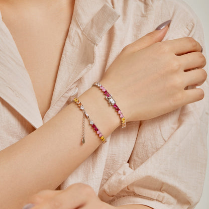 [Kismet Jewels ]Luxurious Colorful Romantic Heart Shape Lover Bracelet