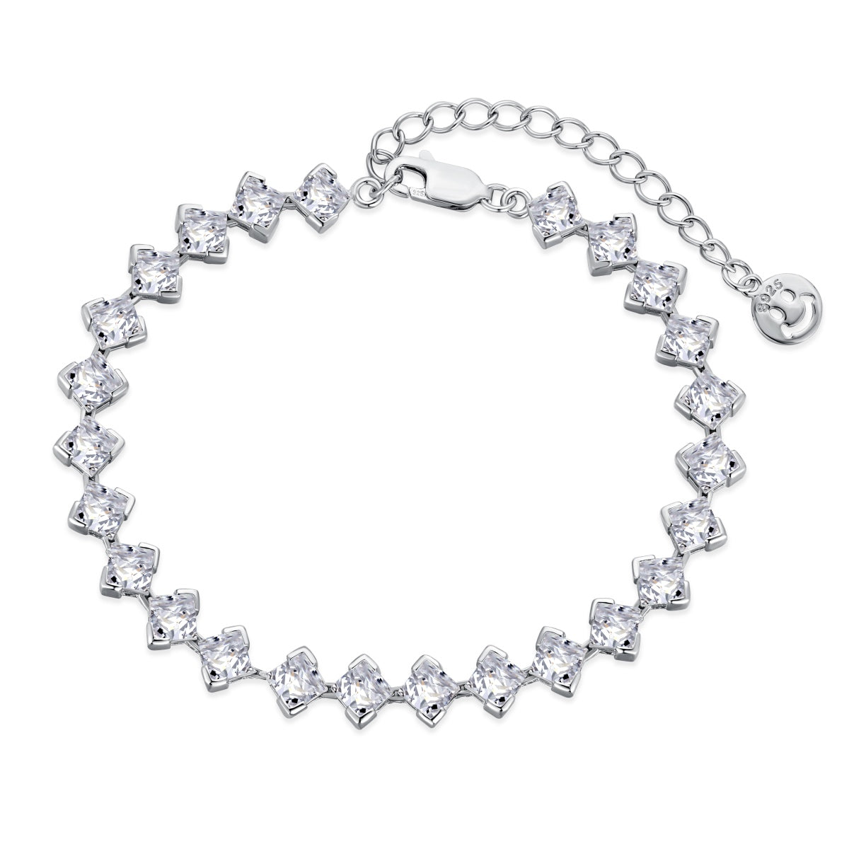 [Kismet Jewels ]0.5 Carat Ornate Princess Cut Daily Bracelet