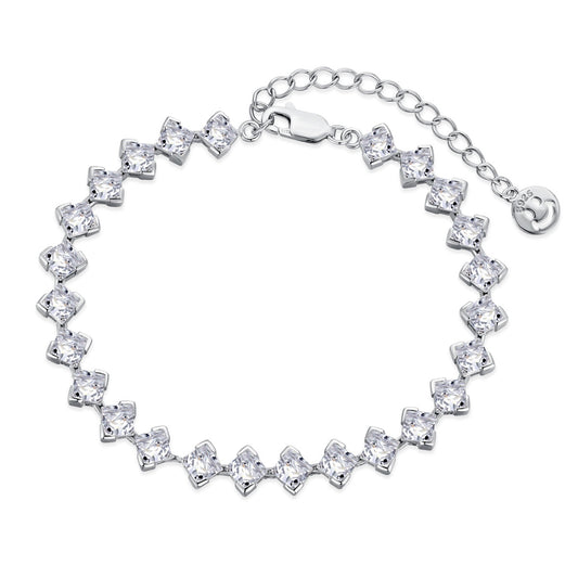 [Kismet Jewels ]0.5 Carat Ornate Princess Cut Daily Bracelet