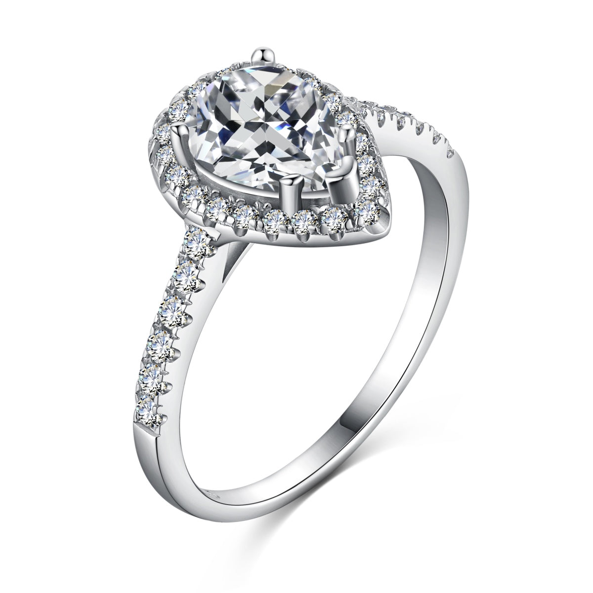 [Kismet Jewels ]1.0 Carat Luxurious Resplendent Water Drop Shape Wedding Ring