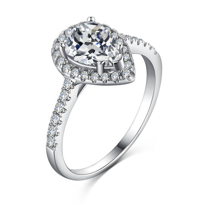 [Kismet Jewels ]1.0 Carat Luxurious Resplendent Water Drop Shape Wedding Ring