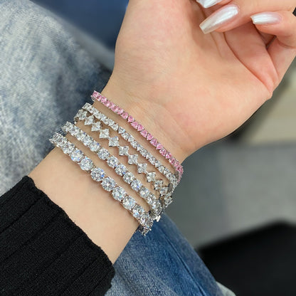 [Kismet Jewels ]0.5 Carat Ornate Princess Cut Daily Bracelet