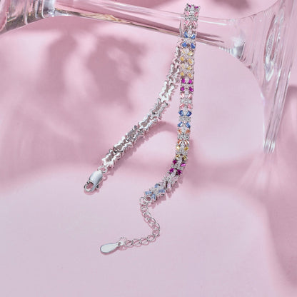 [Kismet Jewels ]Radiant Colorful Emerald Cut Party Bracelet