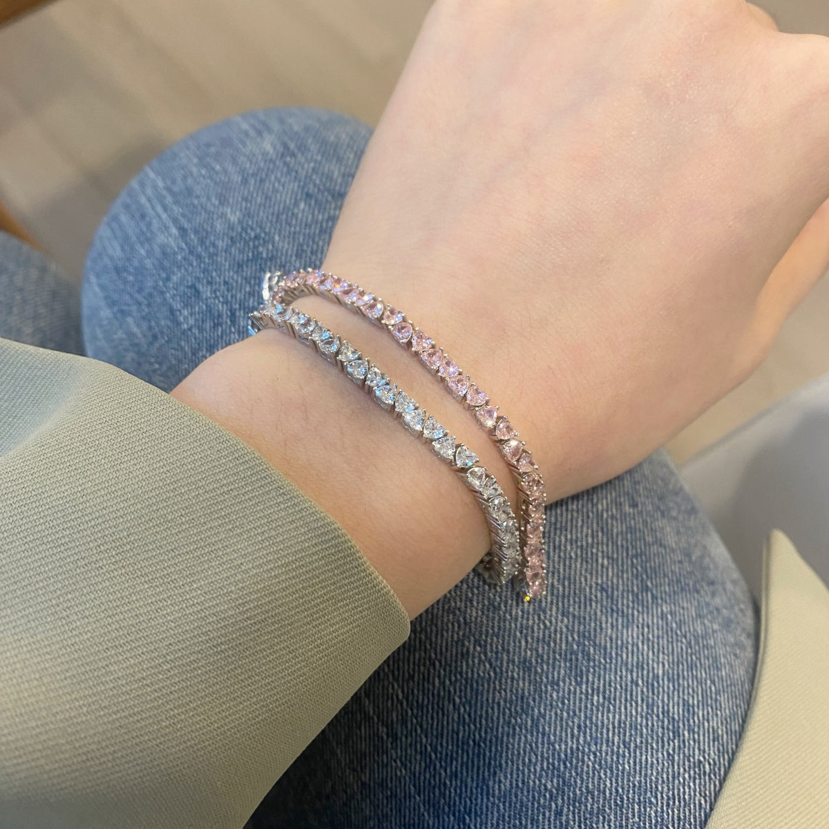 [Kismet Jewels ]Dazzling Romantic Heart Shape Lover Bracelet