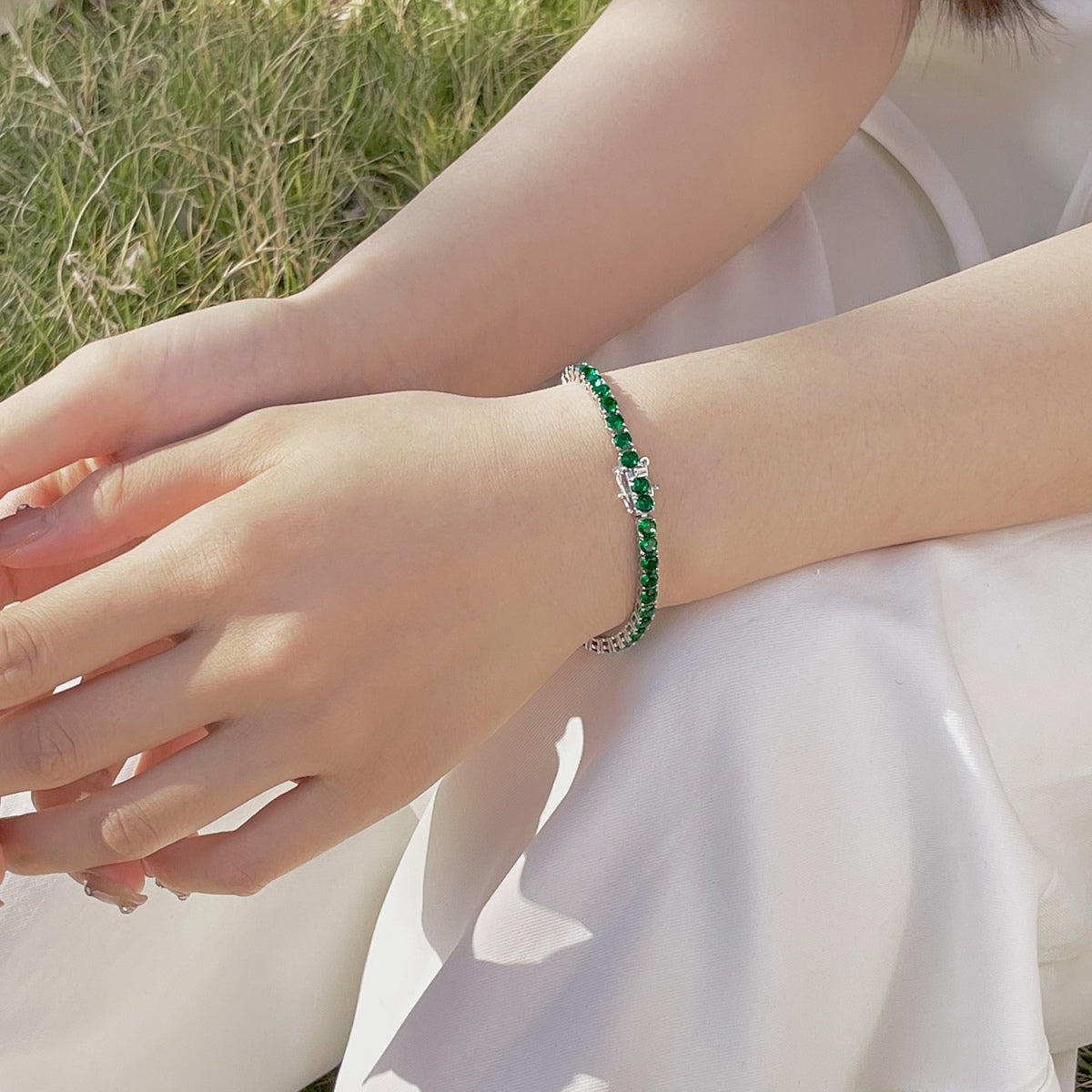[Kismet Jewels ]Radiant Colorful Round Cut Party Bracelet