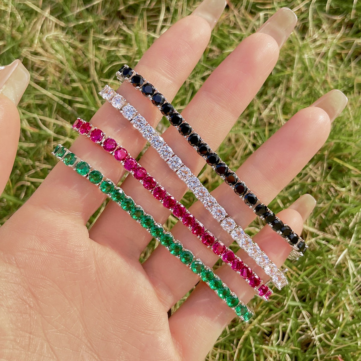 [Kismet Jewels ]Radiant Colorful Round Cut Party Bracelet