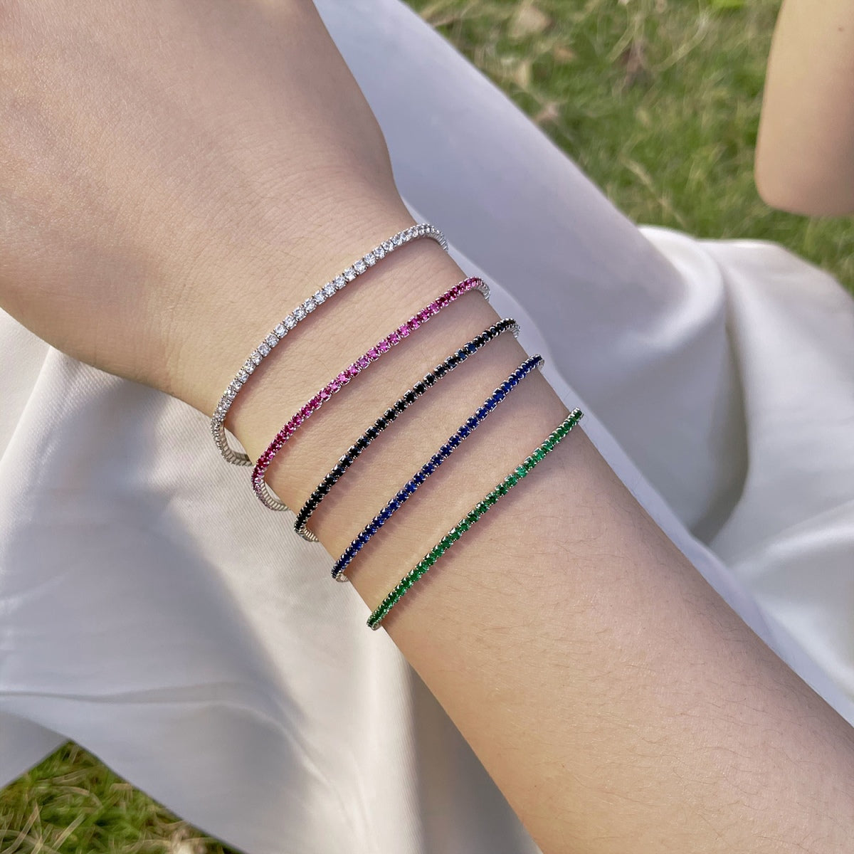 [Kismet Jewels ]Radiant Colorful Round Cut Party Bracelet