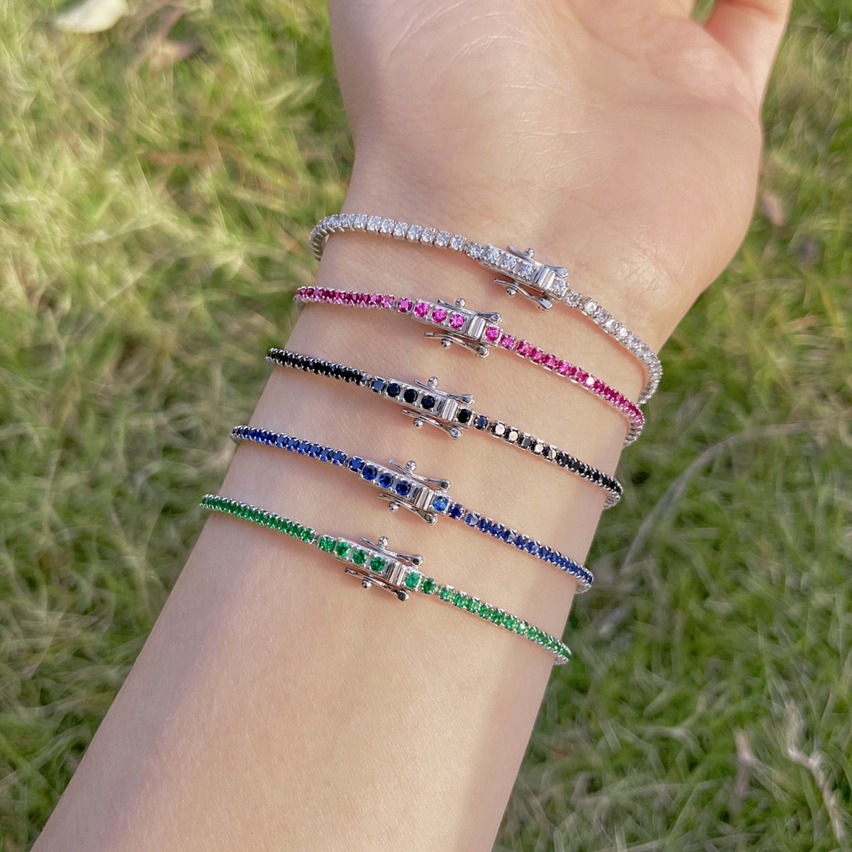 [Kismet Jewels ]Radiant Colorful Round Cut Party Bracelet