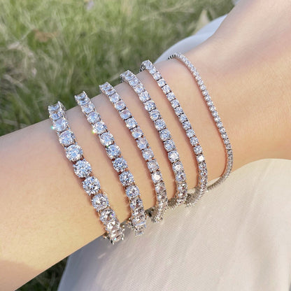 [Kismet Jewels ]Luxurious Ornate Round Cut Tennis Bracelet