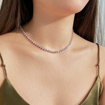 [Kismet Jewels ]Ornate Heart Cut Tennis Necklace