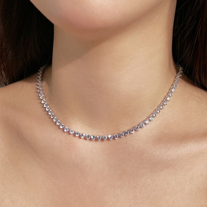 [Kismet Jewels ]Ornate Heart Cut Tennis Necklace