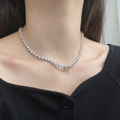 [Kismet Jewels ]Ornate Heart Cut Tennis Necklace