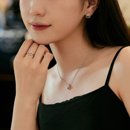 [Kismet Jewels ]Sparkling Delicate Water Drop Shape Daily Earrings